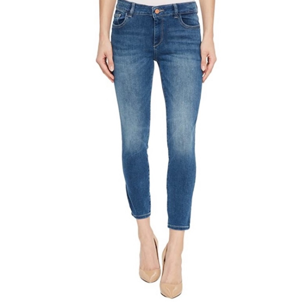 DL1961 Florence Instasculpt Cropped Jeans in Everglade Wash Size 30
